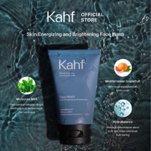 KAHF Face Wash Pria Sabun Muka Remaja Laki Pencuci Muka Glowing Jerawat Kusam Minyak Komedo 100gr