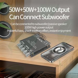 ZK-TB21 2.1 Channel Bluetooth Amplifier 160W*2 + 220W Subwoofer Digital Audio para sa DIY Speaker at Kotse