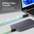 Hagibis สายที่ชาร์จความเร็วสูง USB C พร้อมจอแสดงผล LED PD 240W 40Gbps 8K/60Hz สายวิดีโอเครื่องส่งผ่านวิดิโอความคมชัดสูงใช้ได้กับ Thunderbolt 4/3. 