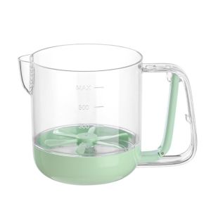 ORIGE HOUSE Manual Mixing Cup Whisk with Clear  Scale Dust-proof Cream Stirring Cup Convenient Efficient Liquid Mixing Cup Kitchen Accessories