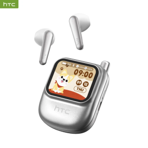 HTC NE99 Wireless Earbuds Smart Color Touch Screen Dual Device Switch Bluetooth 6.0 HiFi Stereo Multiple EQ Modes Game Mode IPX5 Waterproof Long Battery Life In Ear Earphones