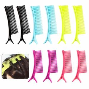 6Pcs Professional Alligator Hair Clip Nonslip Brush Top Design for Secure Sectioning Efficient Styling and DIY Projects