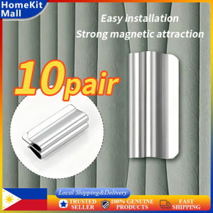 Strong Magnetic Curtain Clips Nail Freed Seamless Blackout Blinds Holder Magnet Fastener Bedroom Living Room Window Accessory High Quality Metal Curtain Closure Clip Magnetic Attraction Detachable Curtain Clips Curtain Fixed Fastener Home Office