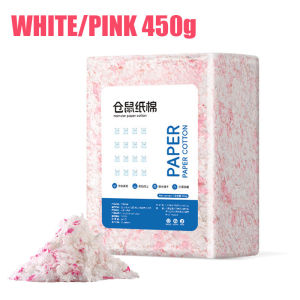 450g Dust-Free Hamster Bedding Paper Breathable Fluff Bahan Selamat Untuk Haiwan Peliharaan 仓鼠垫料