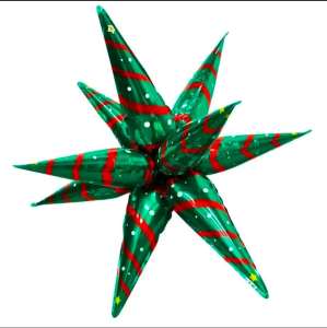 Christmas Explosion Star Aluminum Film Balloon Arrangement Props Decoration 1277