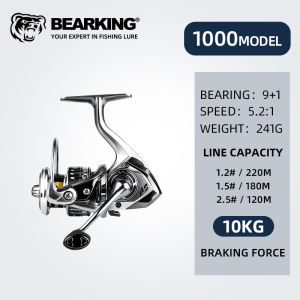 Bearking New Saltwater Fishing Reel 1000-6000 9+1BB bearing Max Drag 20KG with 5.2:1 Metal Spool Spinning Wheel Water-Proof Reels