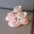 Children's beach shoes in the summer of 2023 new girls camellia Roman sandals baby casual shoes small flower shoes.. 