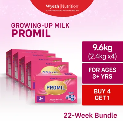 PROMIL Four Growing-Up Milk Powder for Children 3+ Years Old 12kg (2.4kg x5) - BUY 4 GET 1