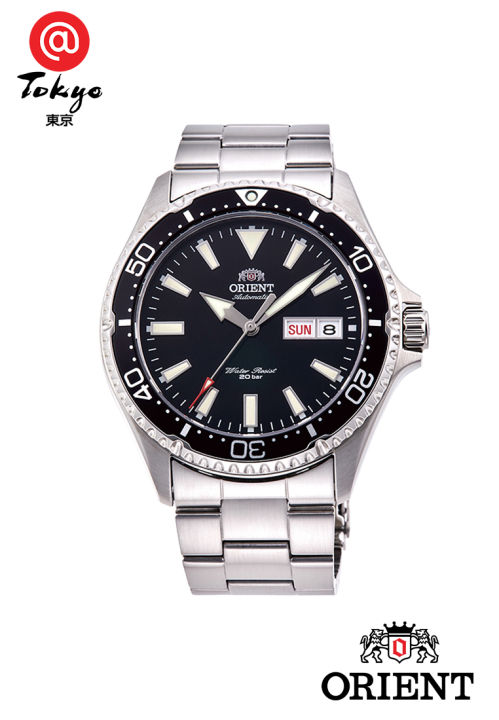 Orient Sports Kano Automatico AA00 - Orologio Uomo Subacqueo Vintage 44mm, Movimento Meccanico F6922 A Carica Manuale, Quadrante Nero E Giorno Data