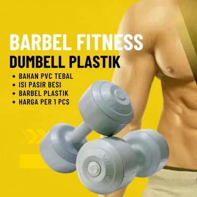 Barbel Dumbbell Plastik 1/2/3/4/5kg Abu - Abu