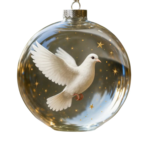 Nature Bird Plastic Christmas Ball Ornament Set Artistic Homes Decors For Festives Celebration Holiday Gift