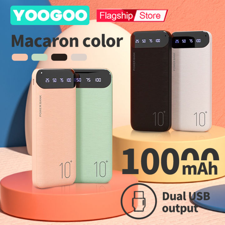 YOOGOO 10000mAh Powerbank Dual USB 2.1A Output LED Digital Display ...