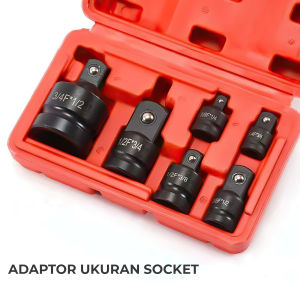 Adaptor Kunci Sock Set 6Pcs 1/4 3/8 3/4 1/2 Set Sambungan Soket Converter Mata Sok - 6781
