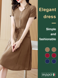 Womens Dresses Moms Clothing Belly-concealing Dress Youthfulness Summer Cover Up Flesh