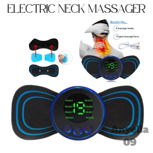ANYELLA Experience Portable Pain Relief: EMS Mini Electric Pulse Neck Massager with LCD Display and 8 Massage Modes