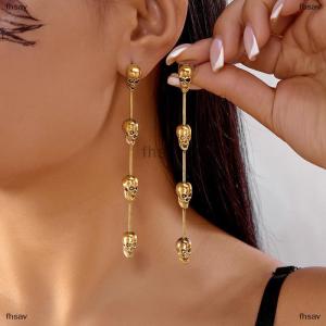 [COD] fhsav Halloween Crown Skull Skeleton Drop Earrings For Women Gothic Dangle Earrings Punk Jewelry Gift