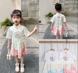 + LITTLE MUSHROOMS + GIRLS KIDS CHILDREN TRADITIONAL ETHNIC FESTIVE CHINESE COSTUMES SUIT SET CHEONGSAM QIPAO PANTS SKIRT HANFU GEGE | CNY RACIAL HARMONY 2026 ||