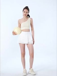 LJNew Women Pleated Sports Tennis Golf SkirtRunning Yoga Fitness Dress inner Pants Mesh Breathable