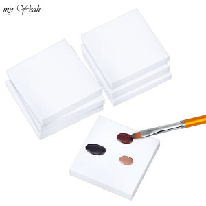 50Pcs Nail Color Paper Palette Waterproof Sticker Gel Mixed Drawing Paper DIY Display Nail Tools