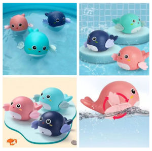 Kids Fun Baby Shower Toy Swimming Duck Turtle Dolphin Water Play Toy