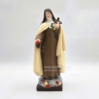 St. Therese of Lisieux/ St. Therese of the Child Jesus and the Holy Face Handcrafted Resin Figurine Height: 7.6 inches