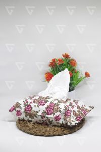 Tempat Tisu -Sarung Tisu - Cover Tissue - Box Tisu Kanvas - Wadah Tisu Motif MAWAR