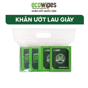 SIÊU TIẾT KIỆM_Túi 50 gói khăn ướt lau giày thể thao siêu tốc EcoWipes travel size hương quế khử mùi