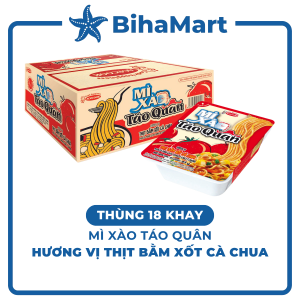 [THÙNG 18 KHAY] - ACECOOK - Mì xào TÁO QUÂN thịt bằm xốt cà chua (85g/ khay) (Mì Táo Quân đỏ)- Mì Táo quân thịt bằm sốt cà chua/ Mì Táo quân sốt cà chua - Mì khay Táo Quân thịt bằm xốt cà chua