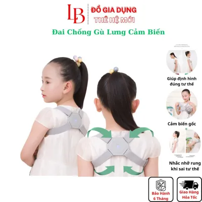 Đai chống gù lưng thông minh trẻ em người lớn GLX có cảm biến báo rung khi ngồi sai tư thế Đô Gia Dung Thê Hê Mơi