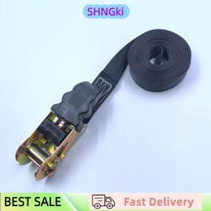 SHNGki Adjustable Secure Tie-Down For Safe Luggage Transport Heavy-Duty Car And Truck Front Cargo Ratchet Strap With Metal Buckle