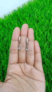 Anting Perak Asli Silver 925 Lapis Emas & Anting Jepit Donat Listring: Aksesoris Fashion Wanita