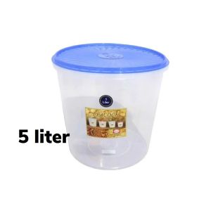 Toples Serbaguna 5 liter | Wadah kerupuk| Tempat cemilan Lebaran 1 set | Tutup kedap Udara