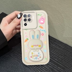 Case for OPPO A94 4G OPPO Reno 5F Reno5 F reno 5 lite phone casing Softcase Silicone shockproof Cover new design aesthetic mirror Rabbit with holder JTCETZJ01