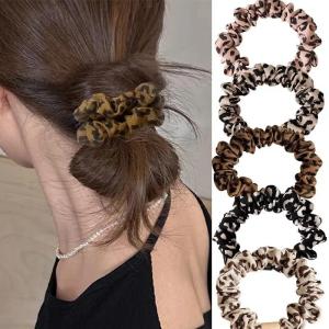 Korean Leopard Print Hair-Band High Elastic Small Hair Ties Rope Ponytail Headwear Women Creative Fashion Y2K Hair Accessories h260702