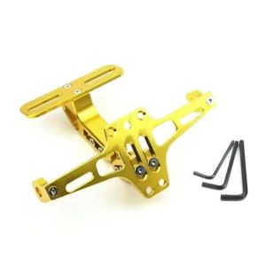 NEXASHOP Adjustable Motorcycle License Number Plate Universal CNC LED Light Holder Rear Mount License Plate Bracket Motorcycle Modification
