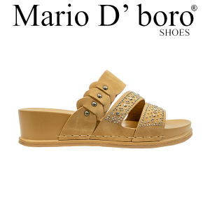 Mario D Boro Womens Flat Sandals LY 28314 Medium Beige/Off White C70