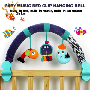 Stroller Clip Bed Clip Turn Bell Zebra Pendant Decoration Arched Toy Rack Monkey Doll Soothing Toy CartoonAnimal Hanging