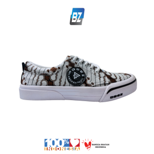 DBEZ Sepatu Sneakers Low Ethnic Karet Kasual Motif Batik Pria SBT02B New Designs Kekinian