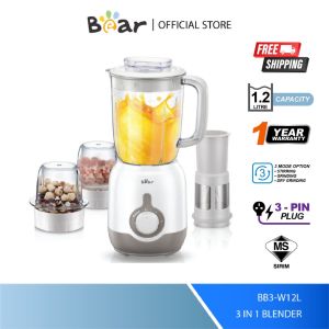 RUMii 🏠 Bear 3 in 1 Blender 1.2L Blender Juicer Mincer grinder all in 1 Food Grade Plastic BB3-W12L