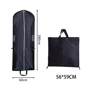 180cm Wedding Dress Dust Cover Dual-Purpose Gown Protective Cover Foldable Long Clothes Storage Bag