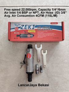 Zeki Japan Air Die Grinder Alat Gerinda Angin Gurinda Tuner Mesin Cuner Kecil 1/4 Inch 3mm 6mm