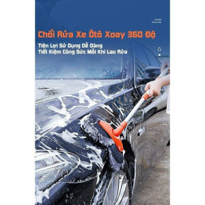 💟𝙂𝙞𝙖́ 𝙍𝙚̉💟 Chổi Rửa Xe Ô Tô 2 Đầu Chổi Xoay 360 Độ Đa Năng Có Thể Điều Chỉnh Độ Dài Ngắn Tiện Lợi Thông Minh