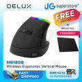 Delux M618DB Wireless Bluetooth Ergonomic Vertical Mouse 2.4GHz Silent Click RGB with Mute Button, 4000 DPI, USB Nano Receiver, 6 Buttons Rechargeable for Windows, macOS PAN3212 (Black) | JG Superstore. 