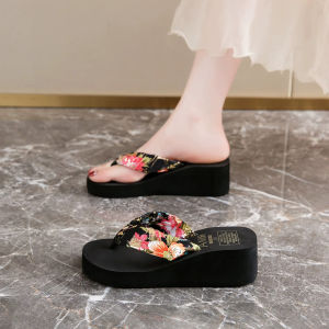 Free Shipping Bohemian Style WomenS Summer Outdoor Sandals 2026 New Model Thick-Soled Wedge Lightweight Comfortable Beach Shoes
