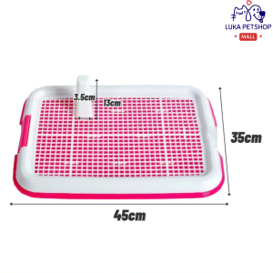 Luka😊พร้อมส่ง💯 ห้องน้ำสุนัข ห้องน้ำหมา แบบมีเสา ถาดฉี่สุนัข ถาดรองฉี่สุนัข ที่ฝึกฉี่สุนัข Dog Toilet ห้องน้ำสัตว์เลี้ยง