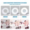 White Magnifier 8X Rolling Floor Stand Adjustable Magnifying Lamp Beauty Mag Light Salon Facial Lamp Equipment w/ Stand. 