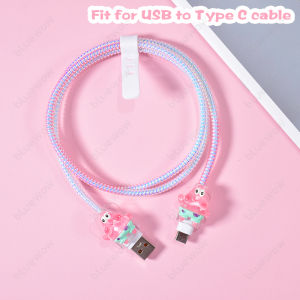 【For Android USB to Type-C】BluWow New Soft Silicone Charger Protector /Cable Protector/Cord Protector Compatible for Android BHT001