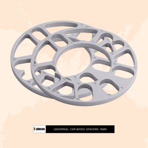 Universal Aluminum Alloy Car Wheel Spacers Wheel Adapters Silver 10mm 5mm Fits 4/5 Studs for Car Upgrade and Improved Performance