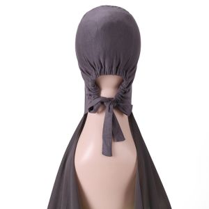 UNIITY Solid-color Muslim Instant Hijab Chiffon Inner Headband Head Scarf Fashion Headwear 17570cm Headwrap Turbante Women Accessory