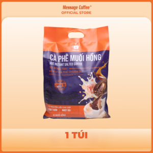 Túi Cà phê hòa tan Muối Hồng Himalaya đậm đà từ Message Coffee đặc sản cafe Huế thơm ngon tiện lợi - TÚI 50 GÓI TIẾT KIỆM